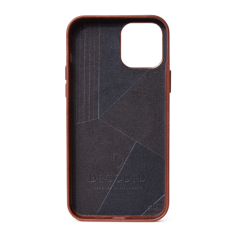Чехол Decoded Leather Backcover - MagSafe для iPhone 12/12 Pro, кожа, коричневый